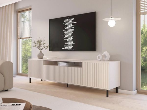 Compleo TV-Schrank 200 cm breit,Hängendes TV-Lowboard oder auf hohen Füßen