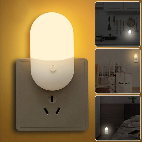 Rosnek Nachtlicht Nachtlicht Steckdose, warmweiß/weiß für Kinderzimmer, Schlafzimmer, warmweiß, weiß, LED Nachtlicht Kinder