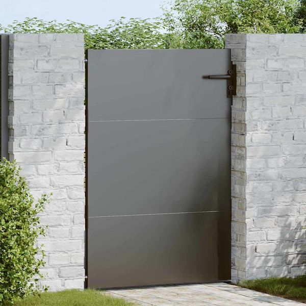 vidaXL Gartentor Schwarz 85 x 150 cm Pulverbeschichteter Stahl 42015881