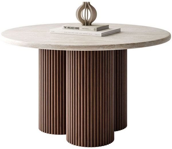 Lookway Couchtisch CANYON mit geriffeltem Sockel