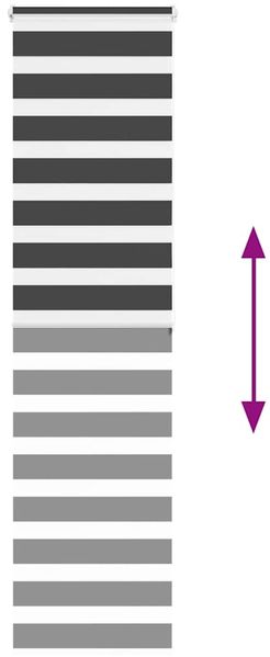 vidaXL Doppelrollo Schwarz 65x200 cm Stoffbreite 60,9 cm Polyester 4014254 Bild 5