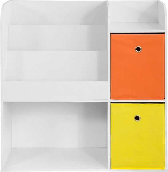 SoBuy KMB37-W Kinderregal, Spanplatte, Melamin, Weiß, 89 x 88 x 35 cm