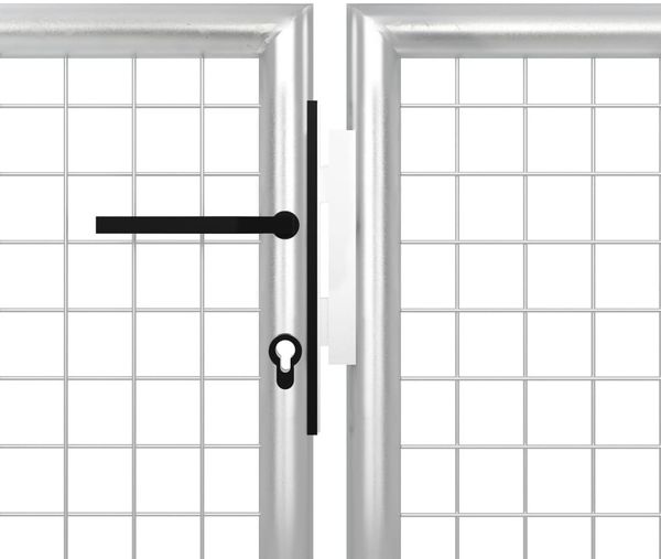 vidaXL Gartentor aus Stahl 400 x 75 cm Silber 144346 Bild 3