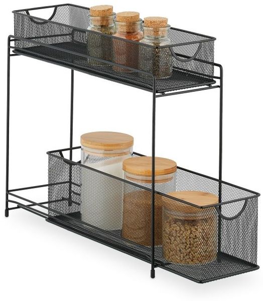 Relaxdays Metall Küchenschrank Organizer