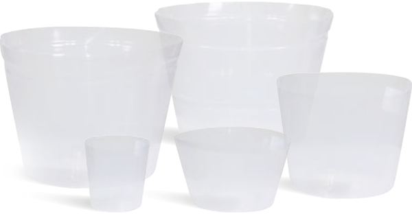 Pflanzeinsatz für Töpfe und Pflanzgefäße transparent Ø 45 cm, Höhe 35 cm