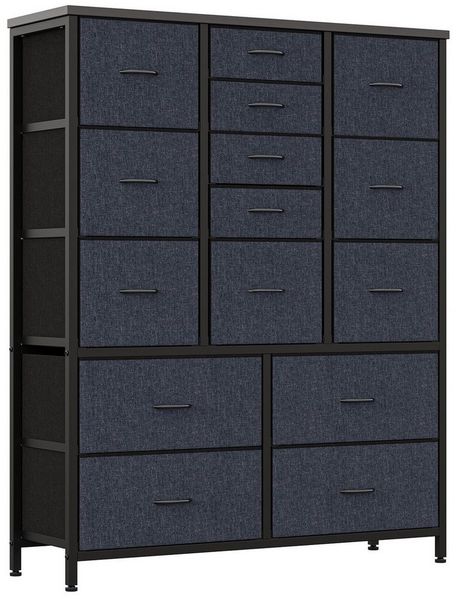 GarveeMore Kommode 15 Schubladen Schlafzimmer Kommode Kommode Verstellbar