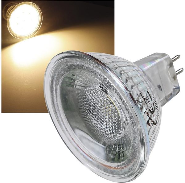 LED Strahler MR16 "H50 COB"3000k, 440lm, 12V/5W, warmweiß