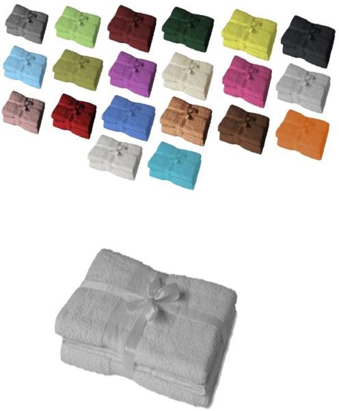 Badetuch 2er Set 100 x 150 cm Silber