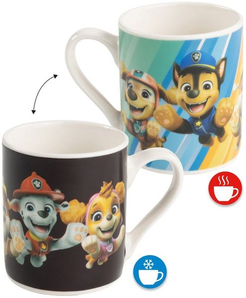 United Labels® Tasse Paw Patrol Farbwechseltassefür Kinder, 230 ml, Keramik