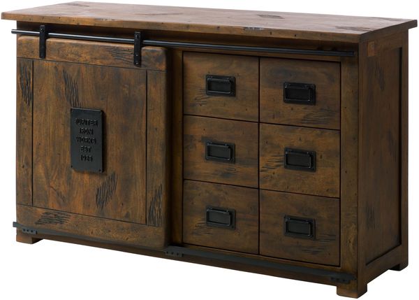Sideboard Mango 140x45x85 braun lackiert RAILWAY #421