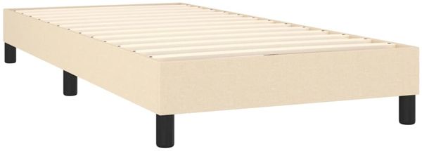 vidaXL Boxspringbett mit Matratze Creme 90x190 cm Stoff 3140342 Bild 4
