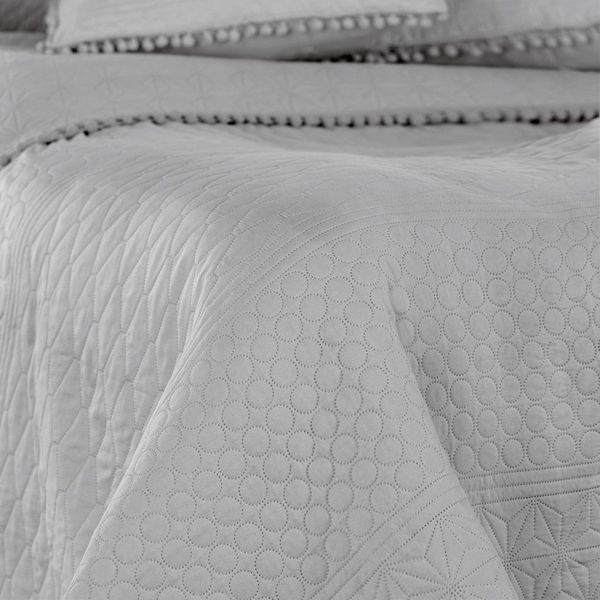 texpot Tagesdecke Wohndecke Pompons und Steppung Wendefunktion
