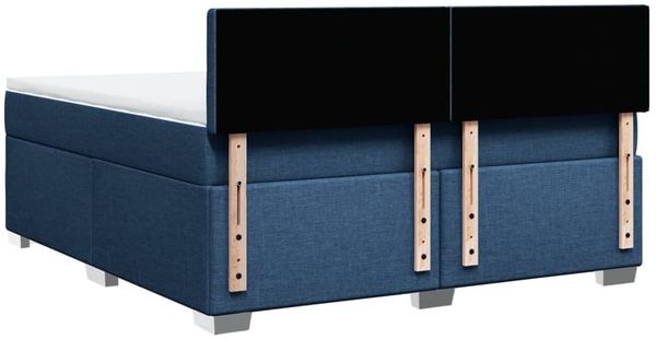 vidaXL Boxspringbett mit Matratze Blau 180x200 cm Stoff 3288287 Bild 12