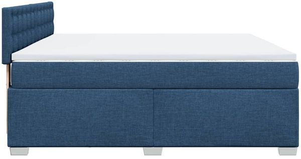 vidaXL Boxspringbett mit Matratze Blau 180x200 cm Stoff 3288287 Bild 11