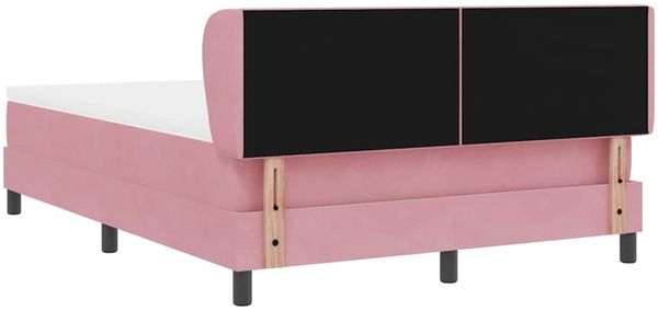 vidaXL Boxspringbett mit Kopfteil Rosa 160 x 200 cm Samt 3340453 Bild 9