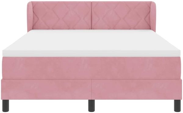 vidaXL Boxspringbett mit Kopfteil Rosa 160 x 200 cm Samt 3340453 Bild 7