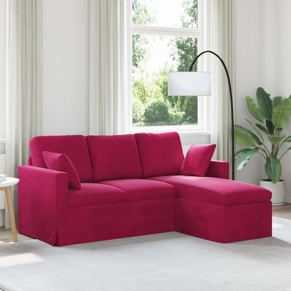 vidaXL Sofa Weinrot 178 x 134 x 80 cm Samt 42024454