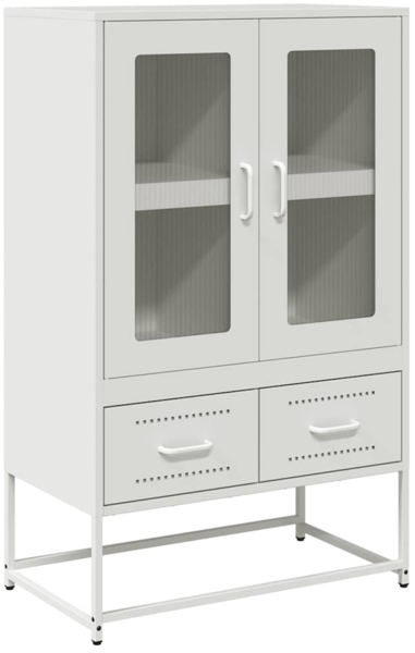vidaXL Highboard Weiß 68x39x111,5 cm Stahl 853367 Bild 1