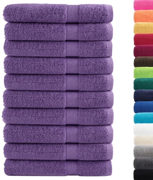 vidaXL Premium-Handtücher SOLUND 10 Stk. Lila 100x200 cm 600 g/m² 137367