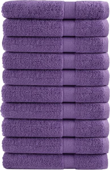 vidaXL Premium-Handtücher SOLUND 10 Stk. Lila 100x200 cm 600 g/m² 137367