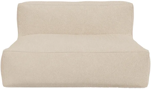 Vente-unique - NOUMARA Sofa SamtStoff Beige - B 95 cm x H 80 cm x L 135 cm
