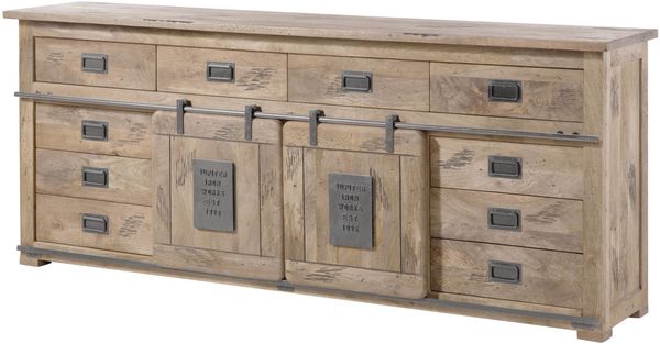 Sideboard Mango 220x45x90 whitewash lackiert RAILWAY #392