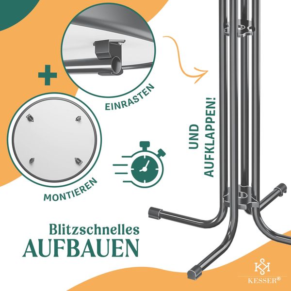 KESSER® Gastro Stehtisch klappbar - Gastronomie Bistrotisch rund - Wetterbeständiger Klapptisch Gartentisch - Runder Partytisch - Hitzebeständig - Stabil und sicher Anthrazit, Ø 70 cm, 2er Set Bild 5