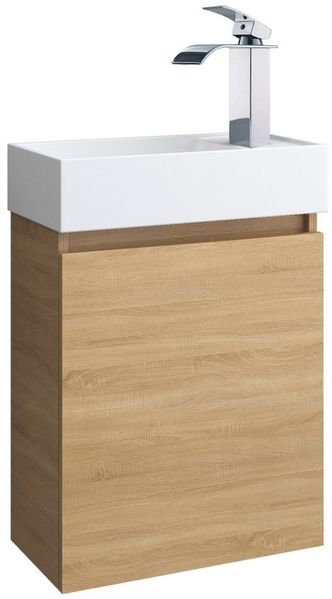Faizee Home Badmöbel-Set Badmöbel 40 cm Badschrank Waschtisch Unterschrank Spiegel