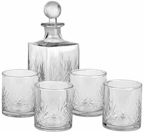 Mirabeau Glas Karaffe mit Glas 4er Set Kerrington klar, Glas