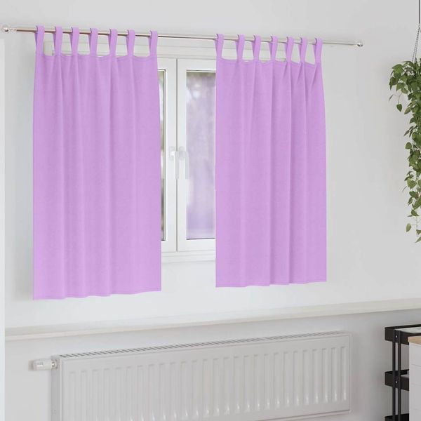 vidaXL Verdunkelungs-Vorhänge mit Ringen 2 pcs Lila 140 x 140 cm 4107598