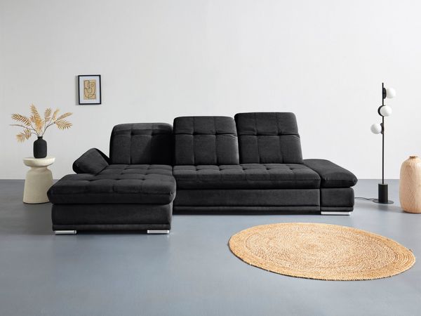 COTTA Ecksofa Holiday L-Form mit Sitztiefen-, Armteil- und Kopfteilverstellung, wahlweise mit Bettfunktion & Bettkasten