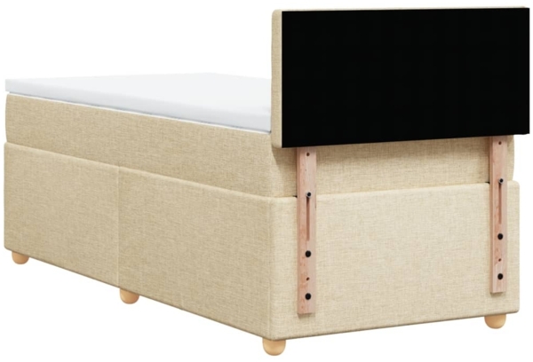 vidaXL Boxspringbett mit Matratze Creme 100x200 cm Stoff 3288910 Bild 7