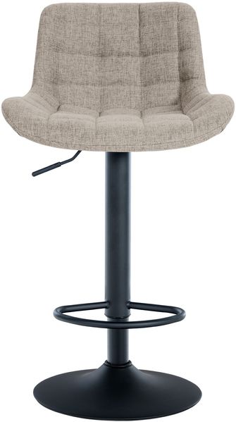 CLP 2er Set Barhocker Tover 360° drehbar und in der Höhe verstellbar,taupe Stoff Bild 3