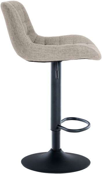 CLP 2er Set Barhocker Tover 360° drehbar und in der Höhe verstellbar,taupe Stoff Bild 4