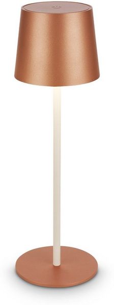 BRILONER - LED Tischlampe kabellos IP44 mit Touch, dimmbar, Akku & Lichtquelle tauschbar, Nachttischlampe, Leselampe, LED Lampe, Campinglampe, Tischleuchte, Akkulampe, Outdoor, 11x34,5 cm, Coffee