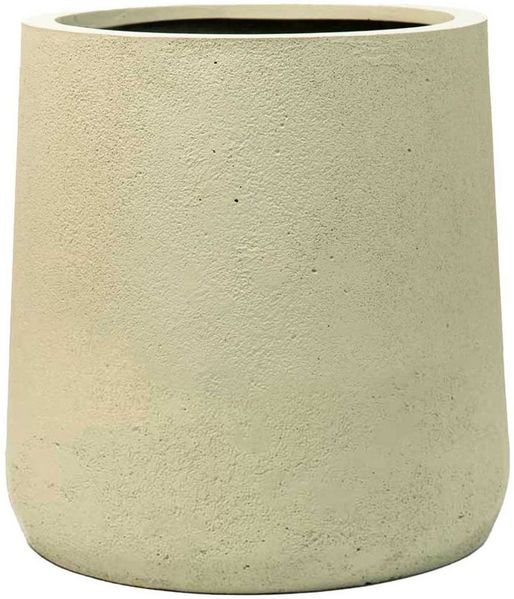VIVANNO Blumentopf Fiberglas VEKRA Rund - Vesuvbeige Matt (1 St), 42x40 cm