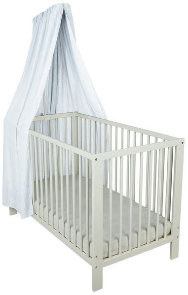 Sterntaler Betthimmel, luftiger Gaze-Stoff, leichter Baby-Betthimmel für Kinderbett, dekorativ und atmungsaktiv, 160×300×0,5 cm, weiß