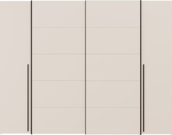 Dreh-/Schwebetürenschrank >NARAGO< 2 Innenschübe, sandfarbig - 270,3x210,5x61,2cm (BxHxT)