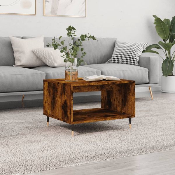 vidaXL Couchtisch Räuchereiche 60x50x40 cm Holzwerkstoff 829249