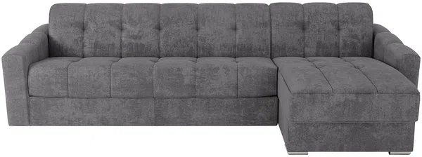 Vente-unique - DARIELO Sofa Stoff Grau - B 223 cm152 cm x H 93 cm x L 295 cm Bild 4