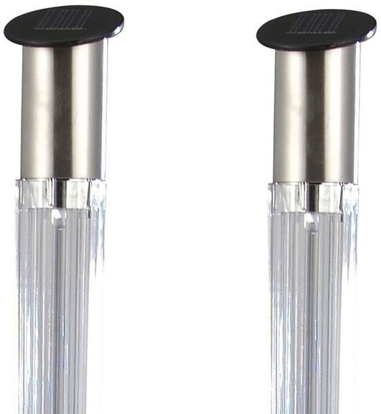 6er Set LED Solar Wegeleuchte, Stecklampe, Edelstahl, H 70cm Bild 7