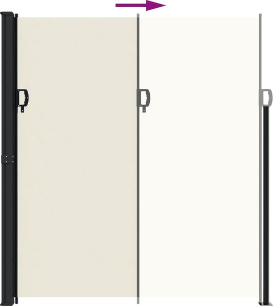 vidaXL Seitenmarkise Ausziehbar Creme 220x300 cm 4004370 Bild 5