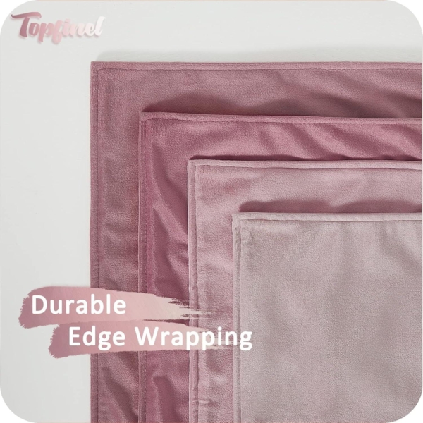 Topfinel Samt Kissenbezug 40x40cm 4er Set Rosa Deko Sofa Kissenhülle Bild 4