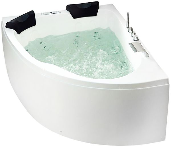 Langeck Whirlpool Royal 160x125 links Made in Germany 21 Düsen mit Armatur : Mit Armaturen