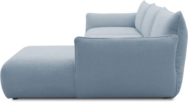 DOMO. collection Ecksofa 800 022, Modulsofa in L-Form mit Taschenfederkern und attraktiver Biese-Naht, Sofa, Polsterecke, Eckcouch 276 x 168 x 79 cm (BxTxH), hellblau Bild 5