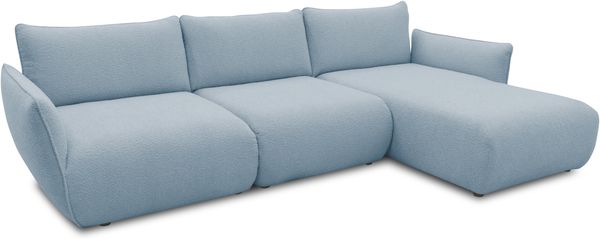 DOMO. collection Ecksofa 800 022, Modulsofa in L-Form mit Taschenfederkern und attraktiver Biese-Naht, Sofa, Polsterecke, Eckcouch 276 x 168 x 79 cm (BxTxH), hellblau Bild 2