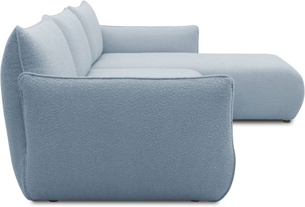 DOMO. collection Ecksofa 800 022, Modulsofa in L-Form mit Taschenfederkern und attraktiver Biese-Naht, Sofa, Polsterecke, Eckcouch 276 x 168 x 79 cm (BxTxH), hellblau Bild 3