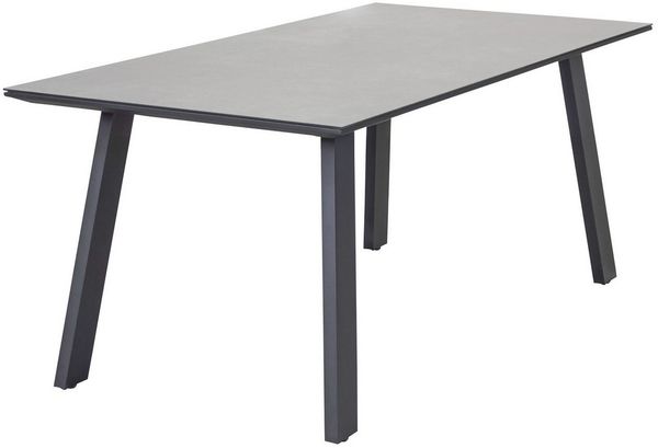 Gartentisch Denver Esstisch Terrassentisch 180x90x75cm Glaskeramik Beton Optik
