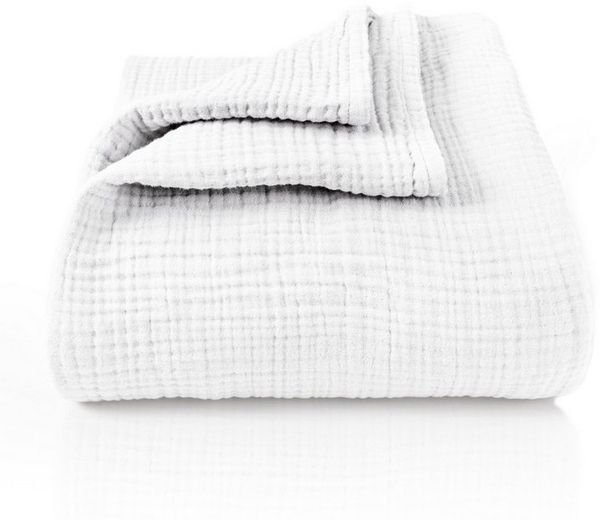 Laynenburg Tagesdecke Musselin aus 100% Baumwolle – Baumwolldecke, Kuscheldecke, Wohndecke als Sommerdecke, Bett-Überwurf, Couch-Überwurf, Sofa-Decke