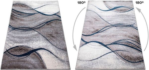 OTTO home Teppich Tritom, rechteckig, Höhe: 9 mm, mit besonders weichem Flor, Kurzflor, modernes Wellen Muster Bild 3